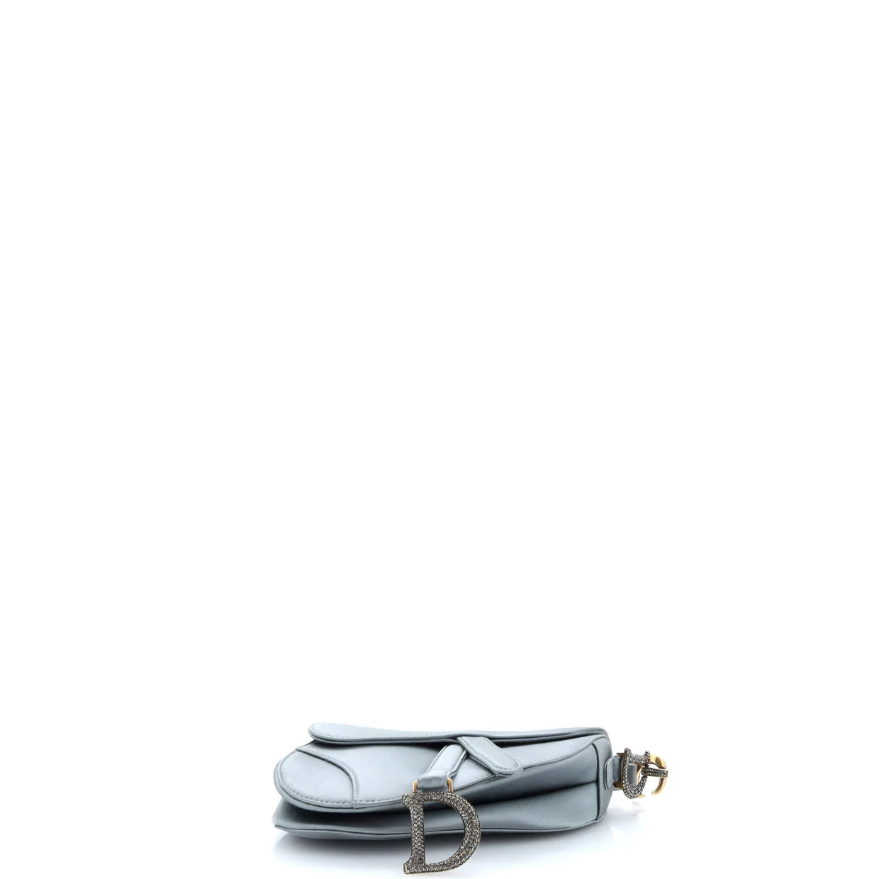 Saddle Handbag Satin with Crystals Mini - Deep Luxury
