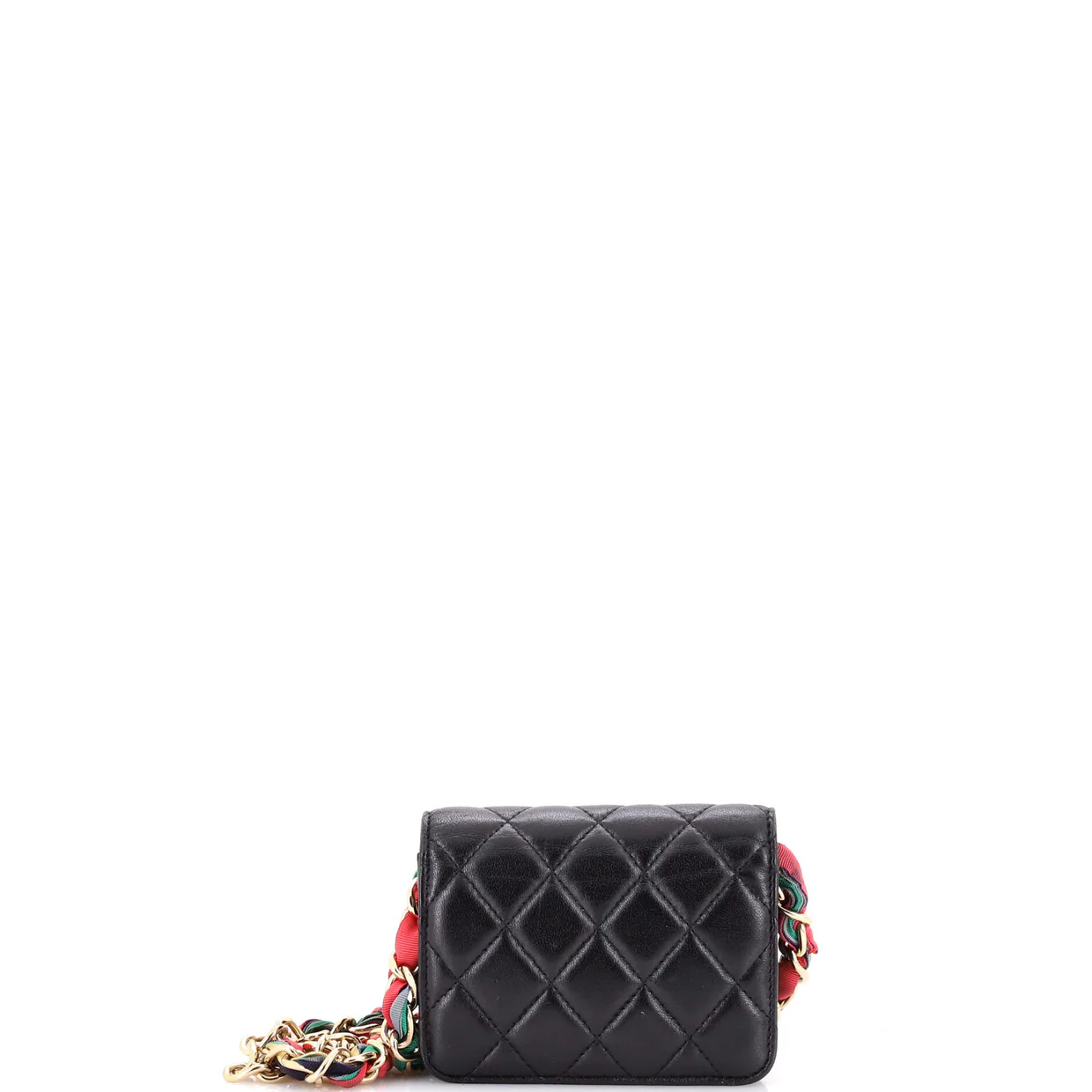 Ribbon Chain Belt Bag Quilted Lambskin - Deep Luxury