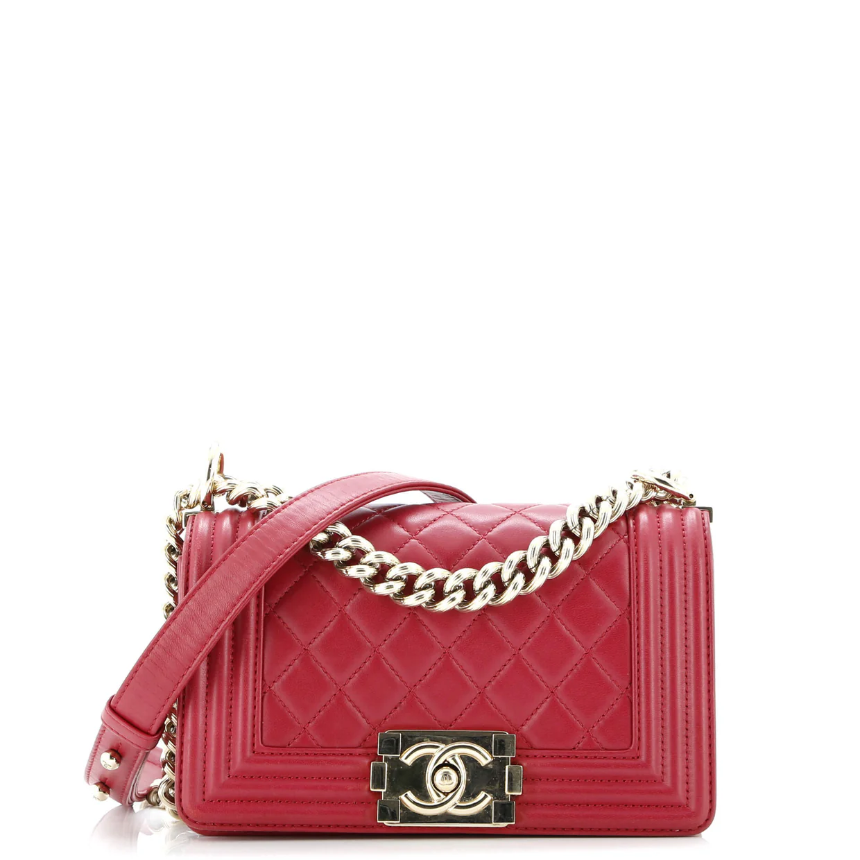 Boy Flap Bag Quilted Lambskin Small - Deep Luxury