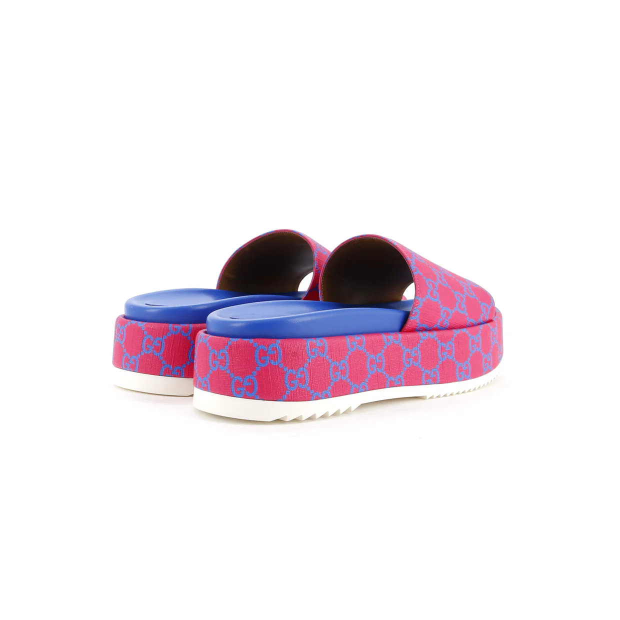 Women's Angelina Platform Slide Sandals GG Coated Canvas - Deep Luxury