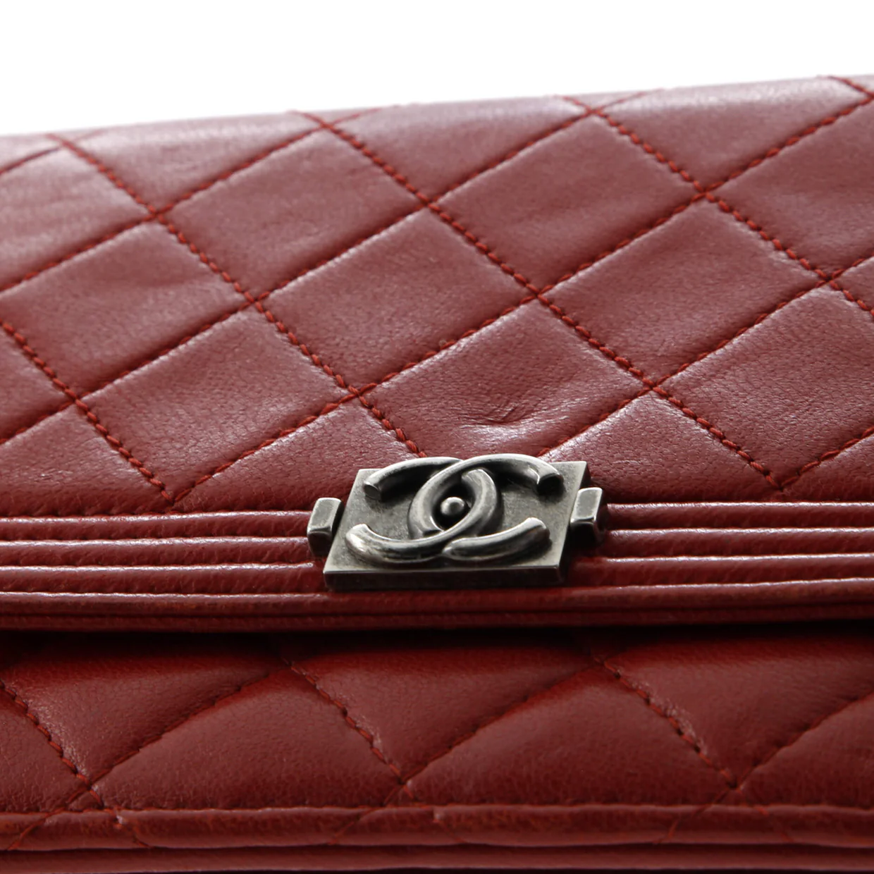 Boy Wallet on Chain Quilted Lambskin - Deep Luxury