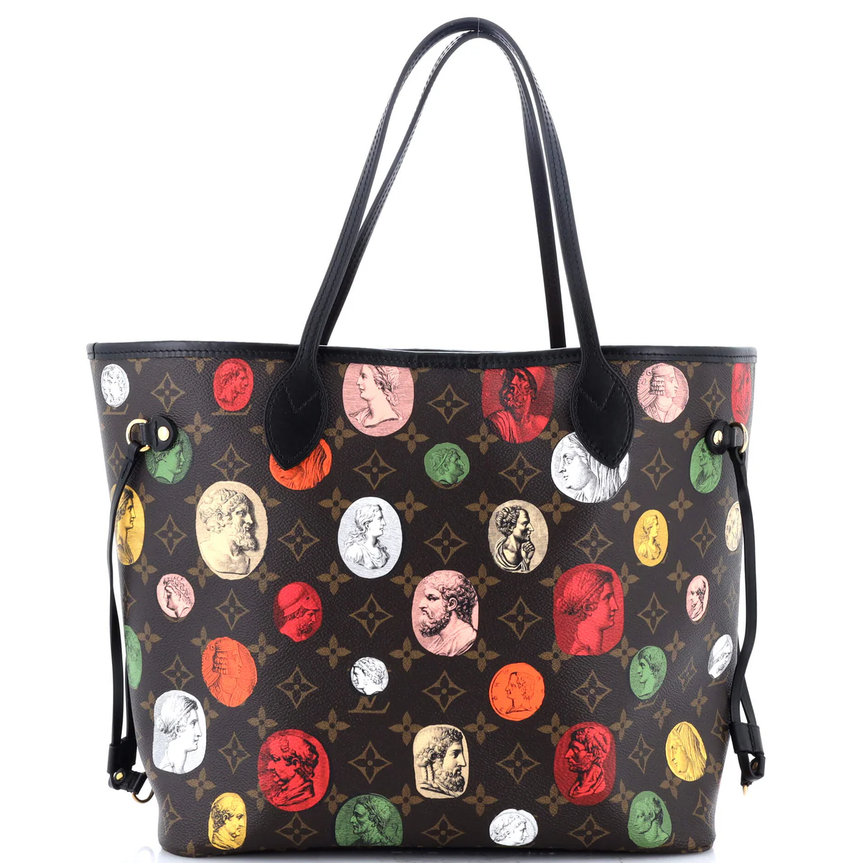 Neverfull NM Tote Limited Edition Fornasetti Cameo Monogram Canvas MM - Deep Luxury