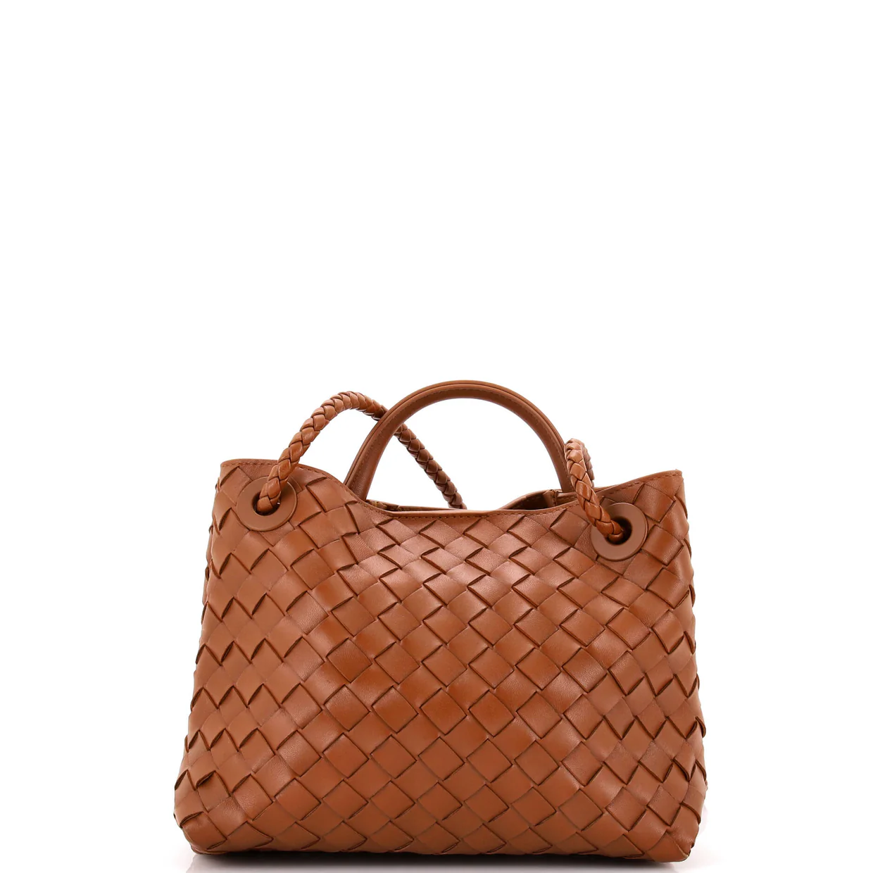 Andiamo Top Handle Bag Intrecciato Nappa Small - Deep Luxury