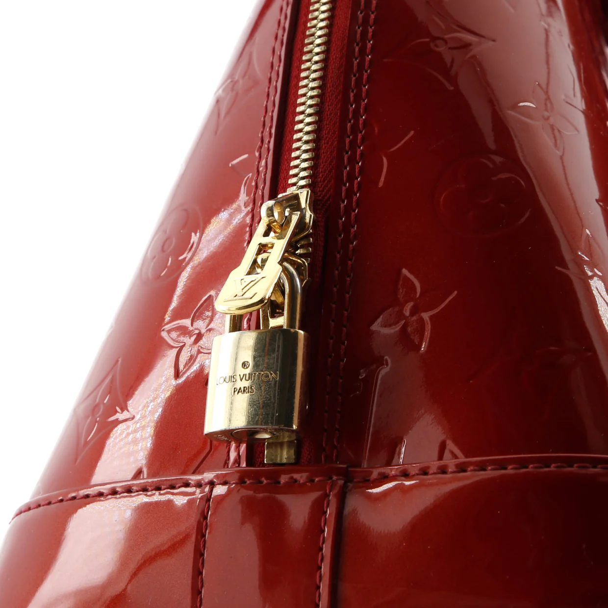 Alma Handbag Monogram Vernis GM - Deep Luxury