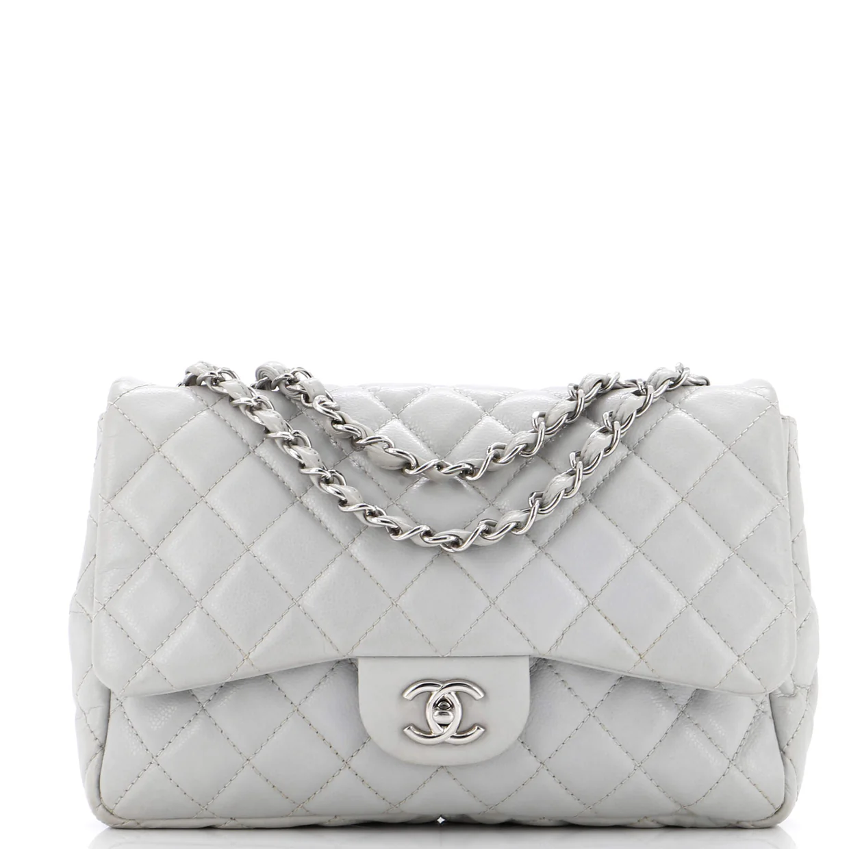 Classic Single Flap Bag Quilted Caviar Jumbo - Deep Luxury