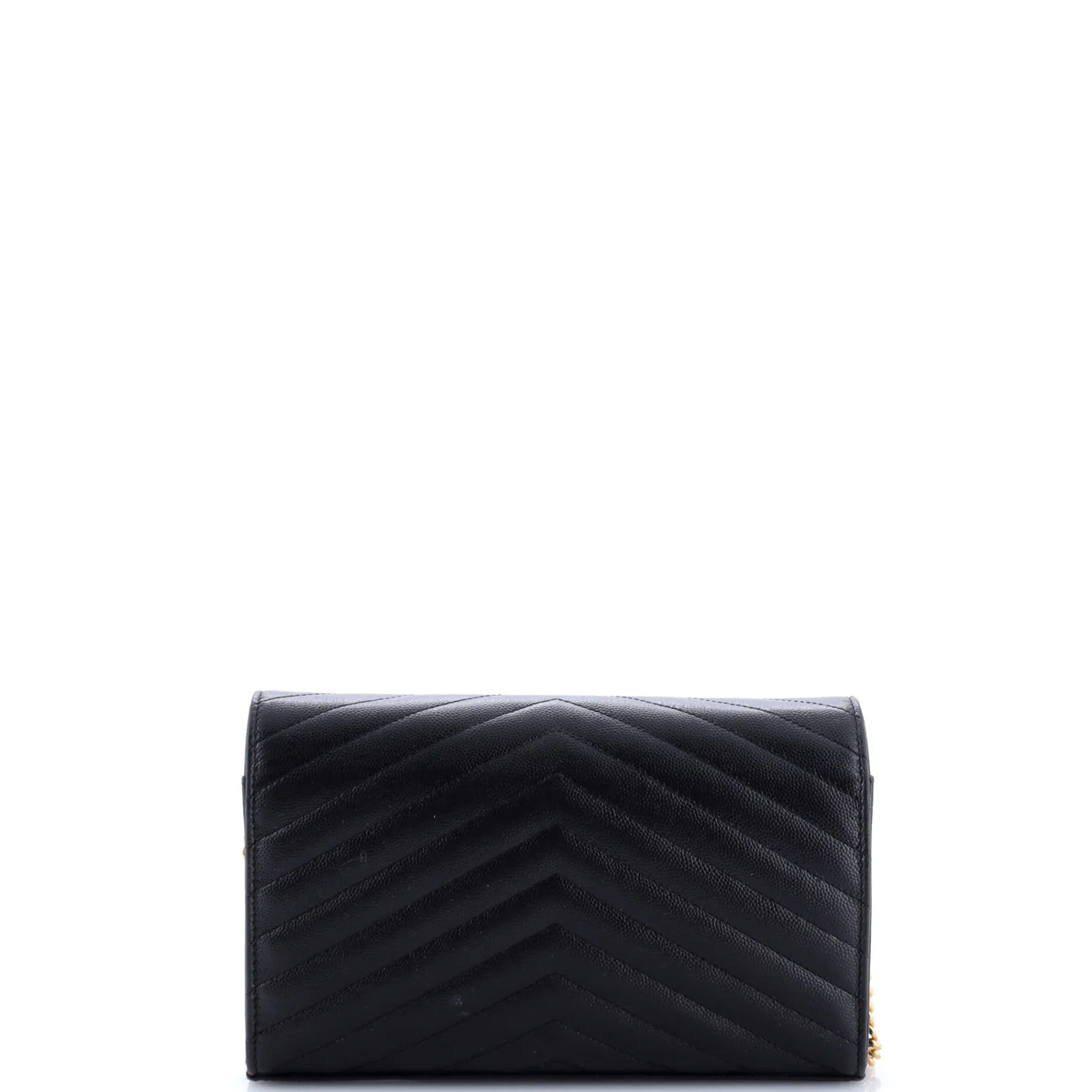 Classic Monogram Wallet on Chain Matelasse Chevron Leather Medium - Deep Luxury