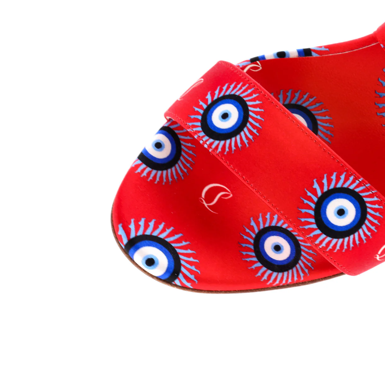 Women's Du Desert Heeled Sandals Printed Satin 100 - Deep Luxury