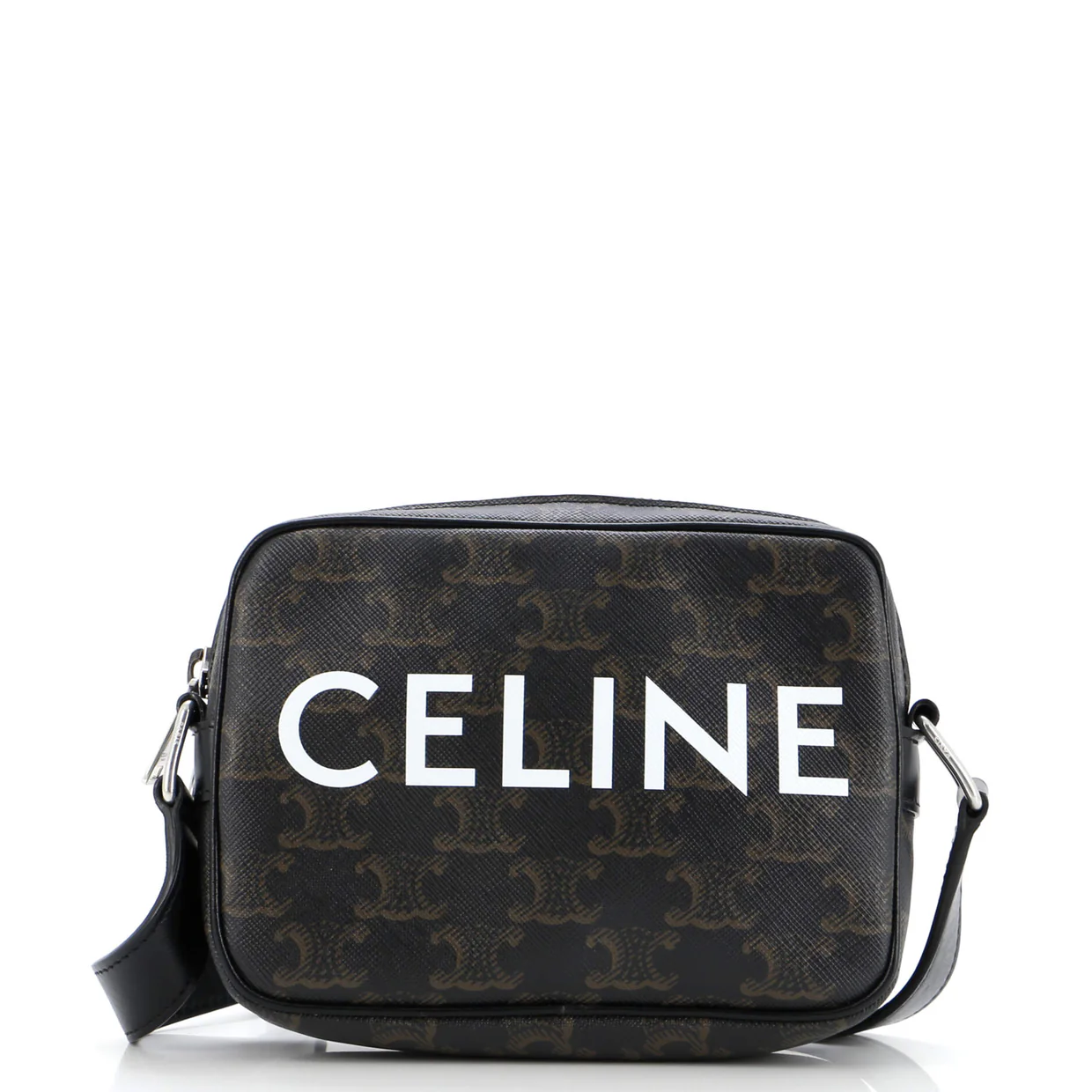 Logo Messenger Bag Triomphe Coated Canvas Mini - Deep Luxury