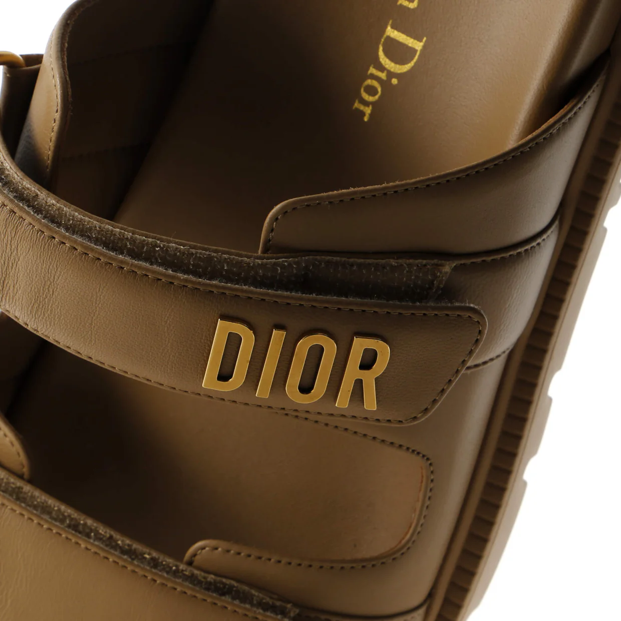 Women's DiorAct Slide Sandals Leather - Deep Luxury