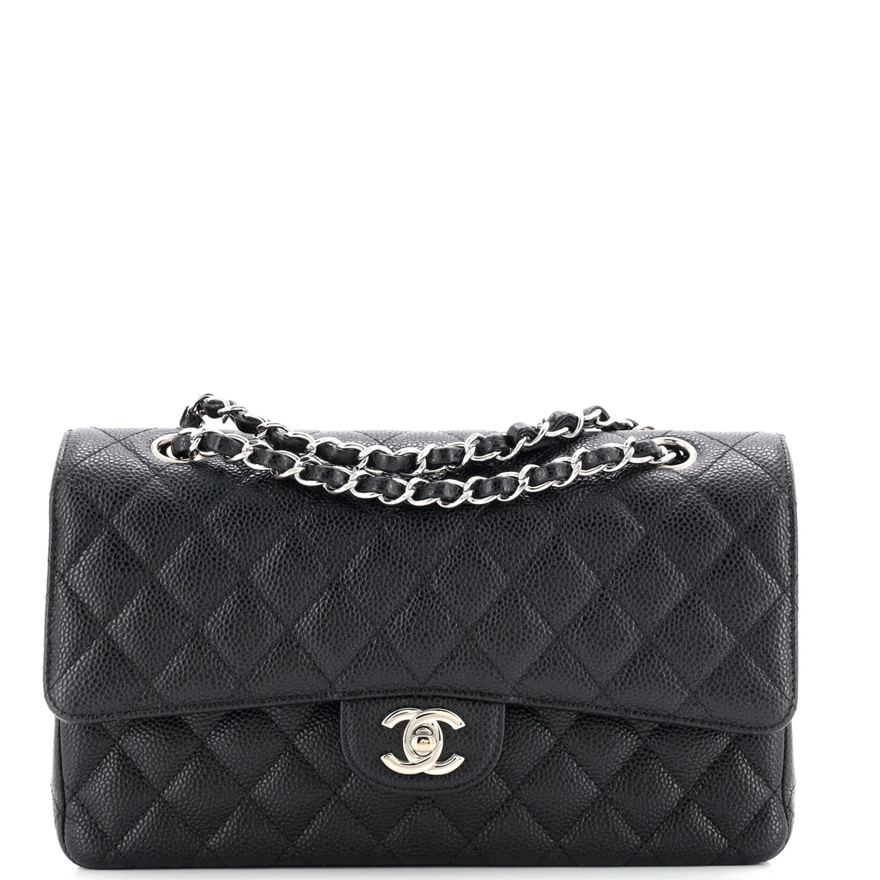 Classic Double Flap Bag Quilted Caviar Medium - Deep Luxury
