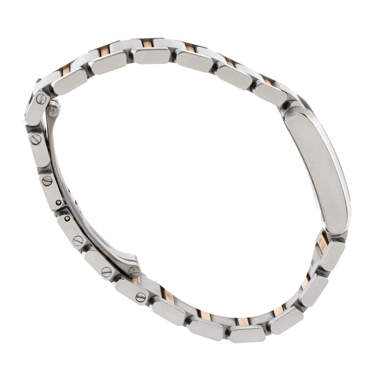 Tank Francaise Quartz Watch Stainless Steel and Rose Gold with Diamond Markers 20 - Deep Luxury