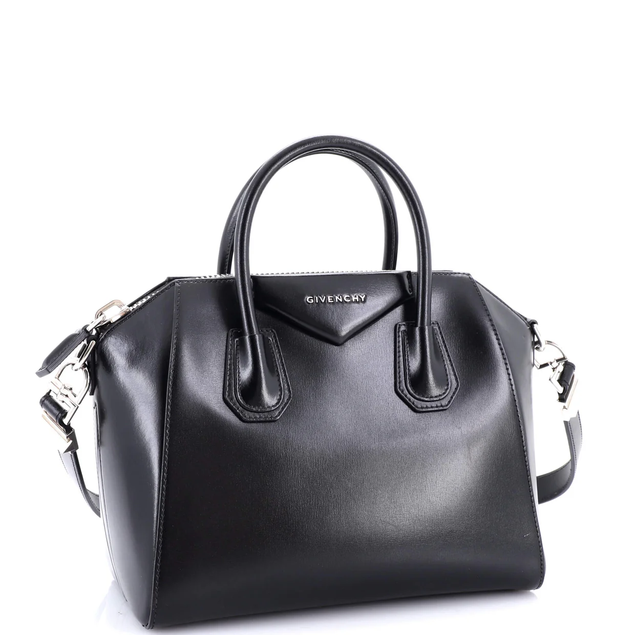 Antigona Bag Glazed Leather Small - Deep Luxury