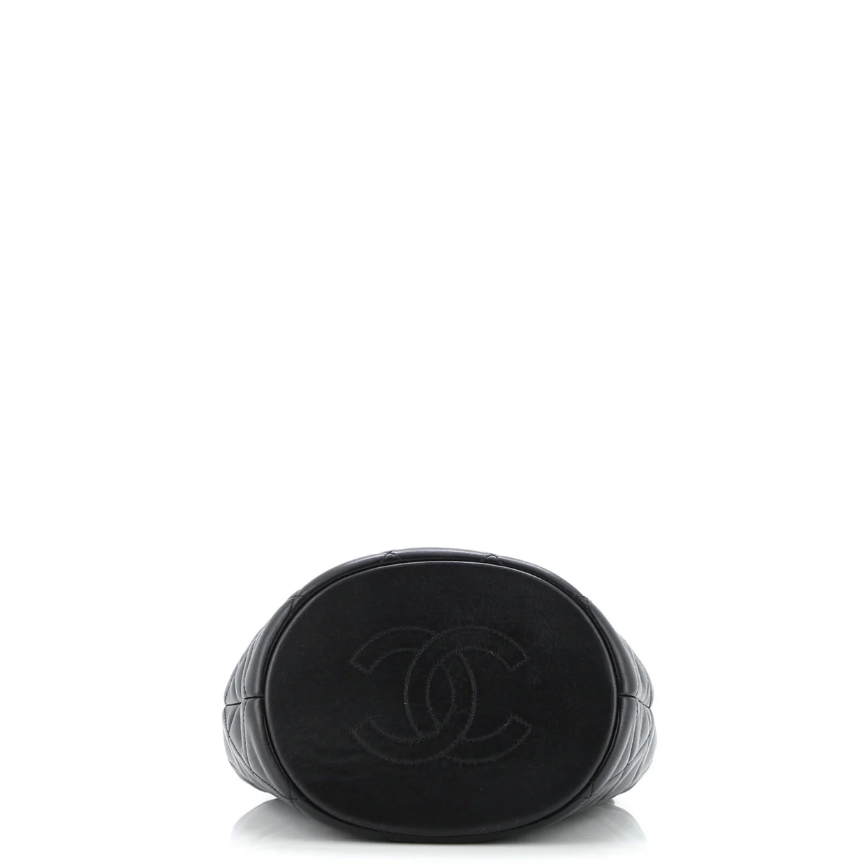 My Perfect Chain Bucket Drawstring Bag Quilted Lambskin with Faux Pearls - Deep Luxury