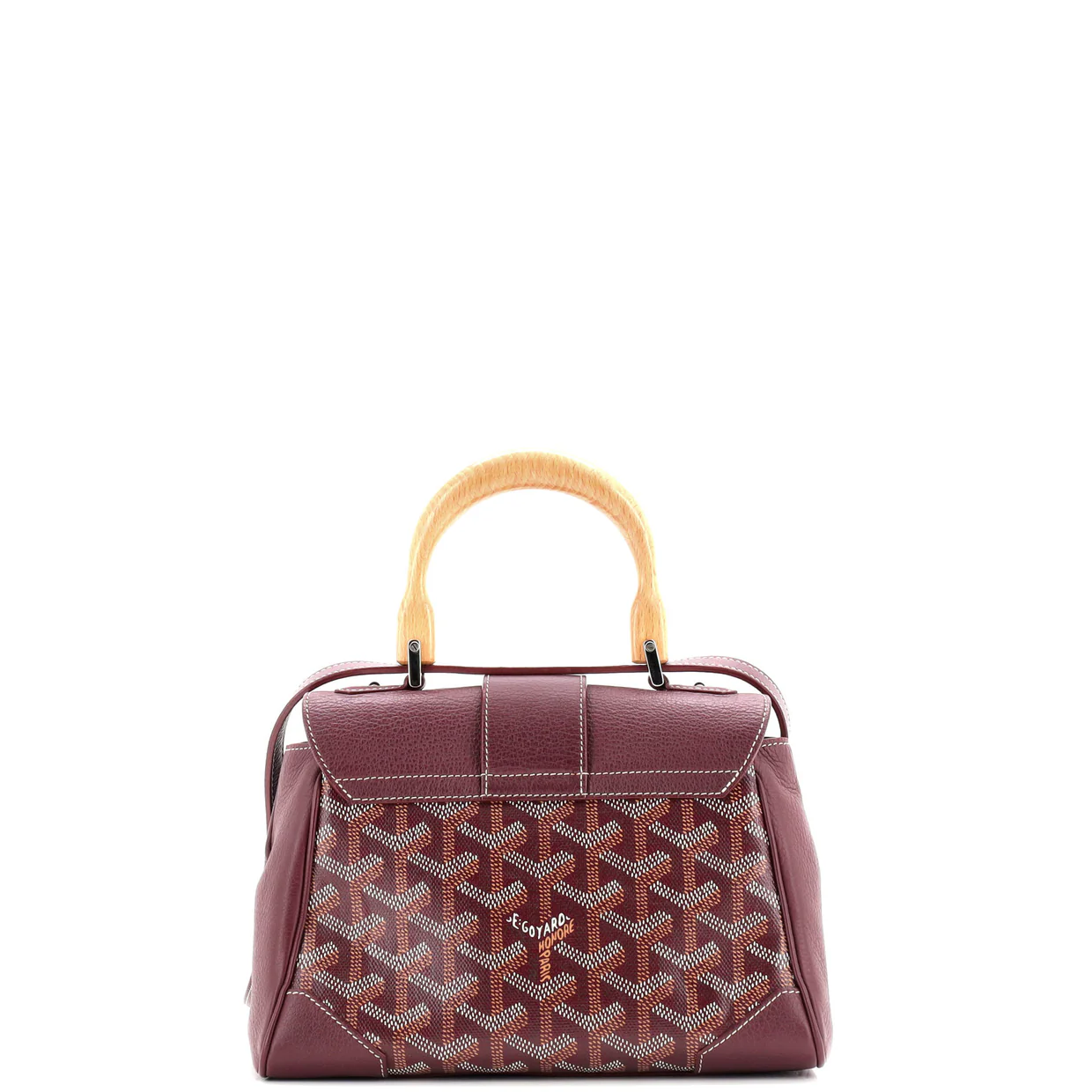 Saigon Top Handle Bag Coated Canvas with Leather Mini - Deep Luxury