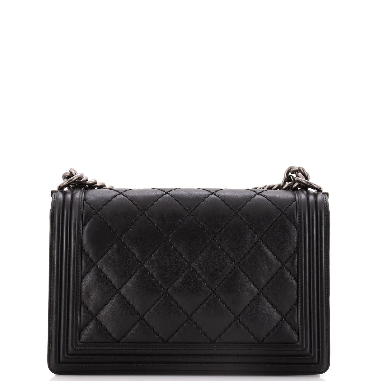 Stitch Boy Flap Bag Quilted Calfskin New Medium - Deep Luxury