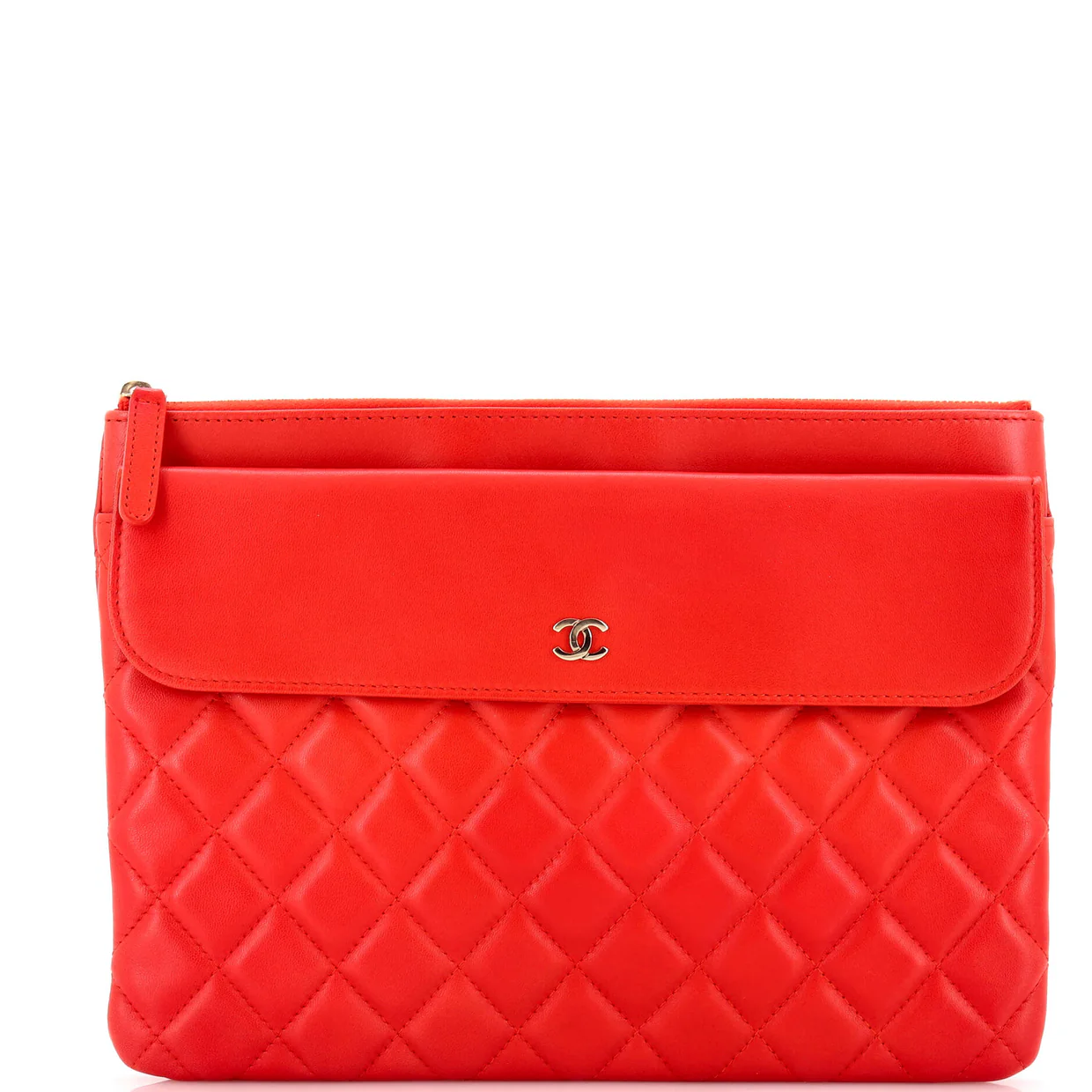 O Case Flap Clutch Quilted Lambskin Medium - Deep Luxury