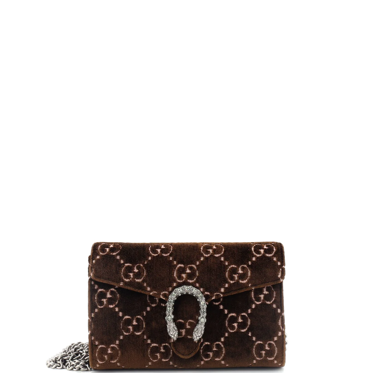 Dionysus Chain Wallet GG Velvet Small - Deep Luxury