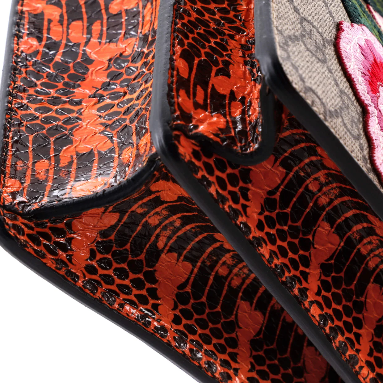 Dionysus Bag Embroidered GG Coated Canvas with Python Medium - Deep Luxury