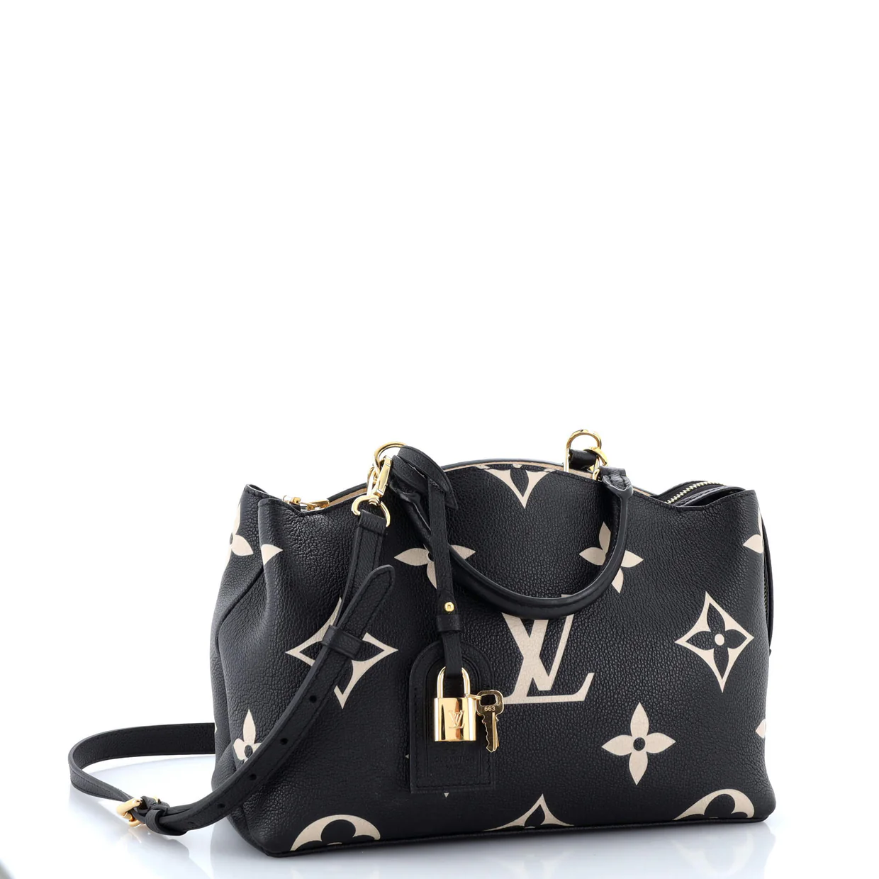 Petit Palais Handbag Bicolor Monogram Empreinte Giant - Deep Luxury