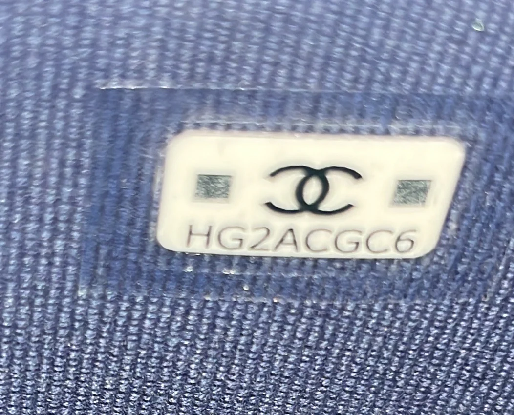 Double You CC Flap Clutch with Chain Quilted Denim - Deep Luxury