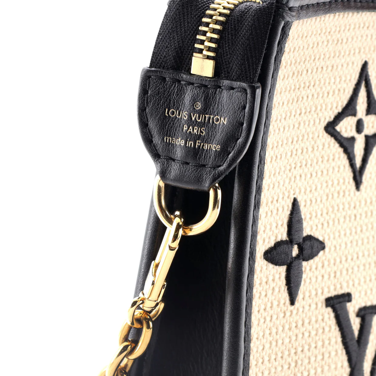 Toiletry Pouch on Chain Monogram Raffia - Deep Luxury