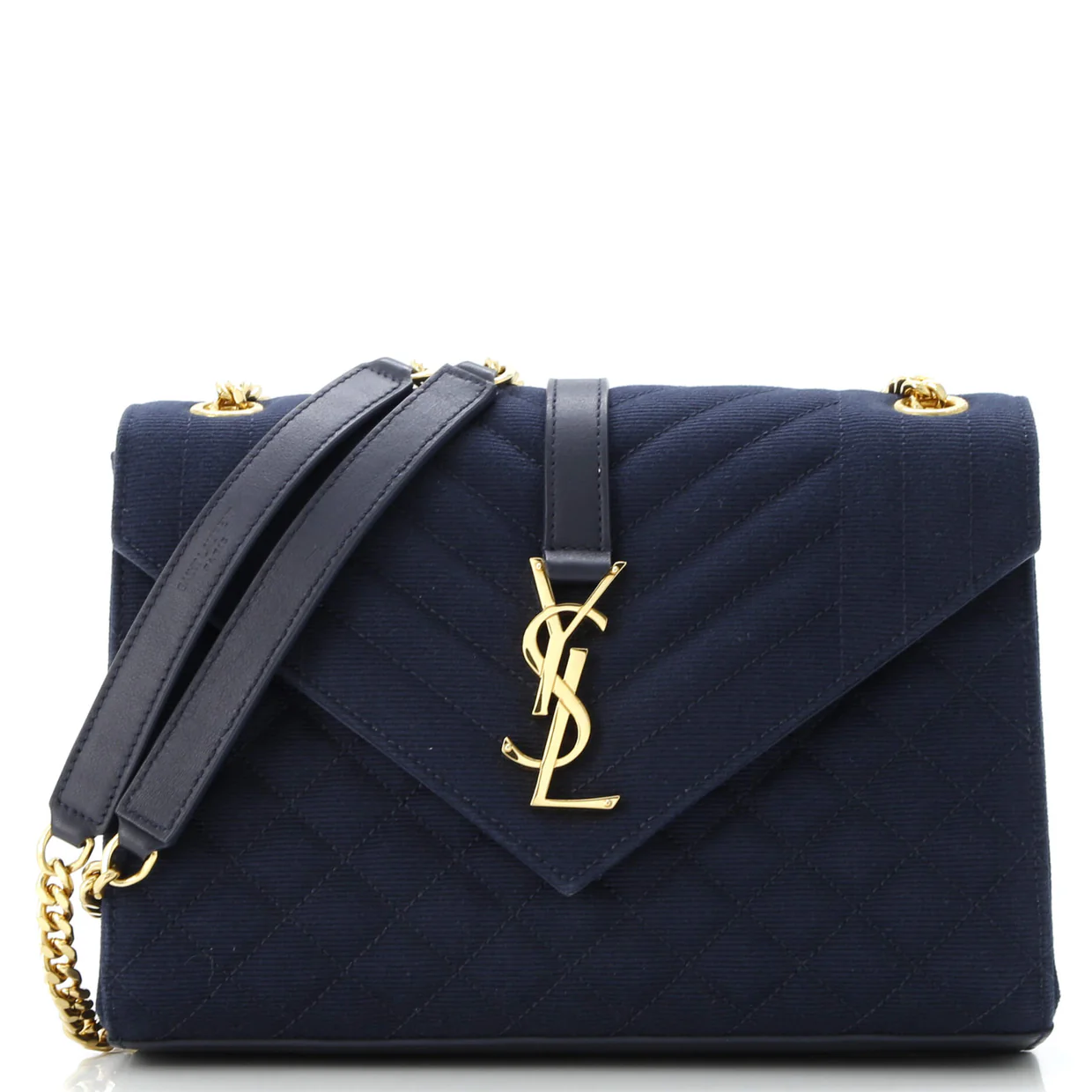 Classic Monogram Envelope Satchel Mixed Matelasse Canvas Medium - Deep Luxury