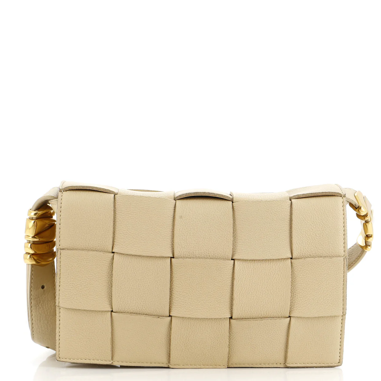 Cassette Crossbody Bag Maxi Intrecciato Grained Leather - Deep Luxury