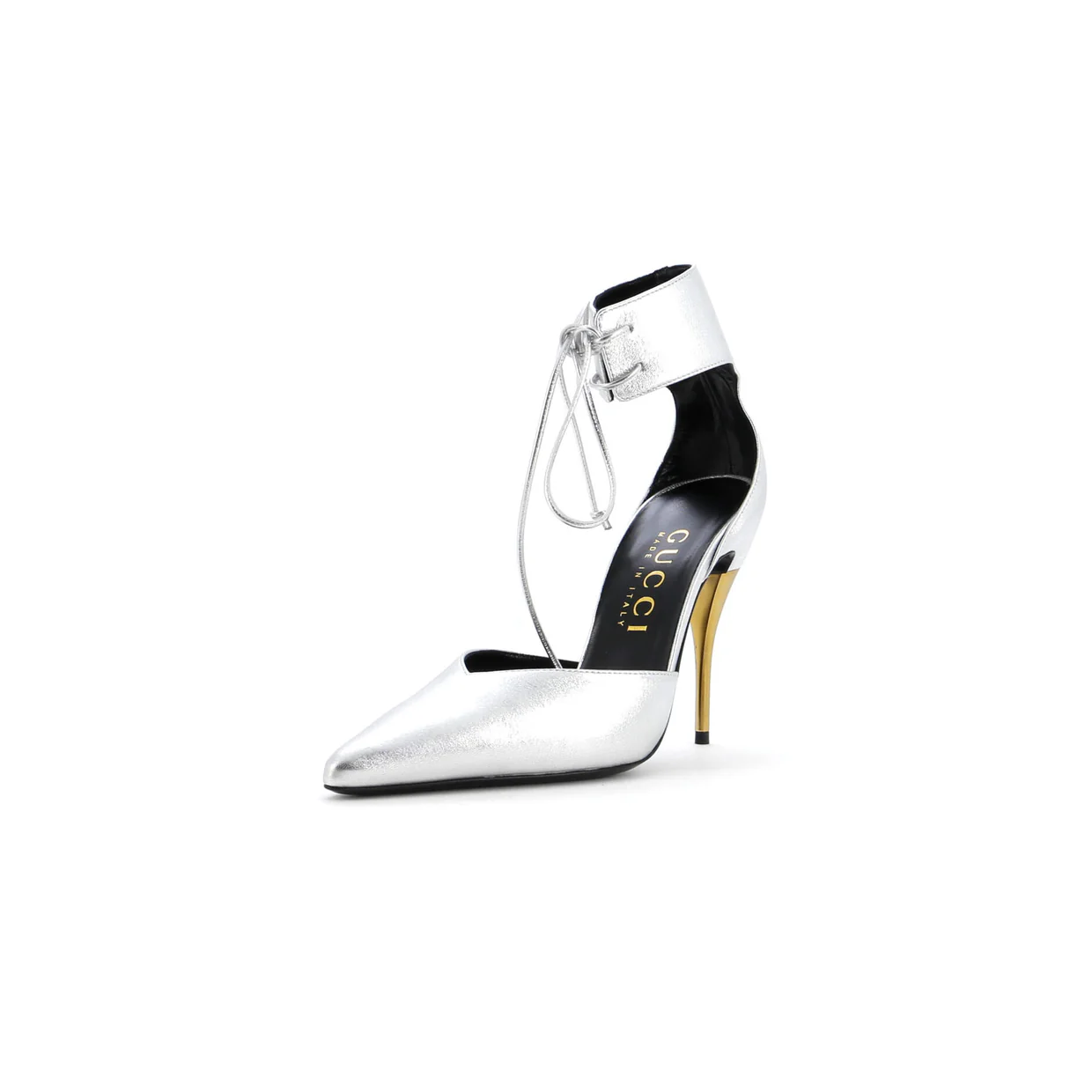 Women's Laced Up Ankle Cuff Pumps Leather - Deep Luxury