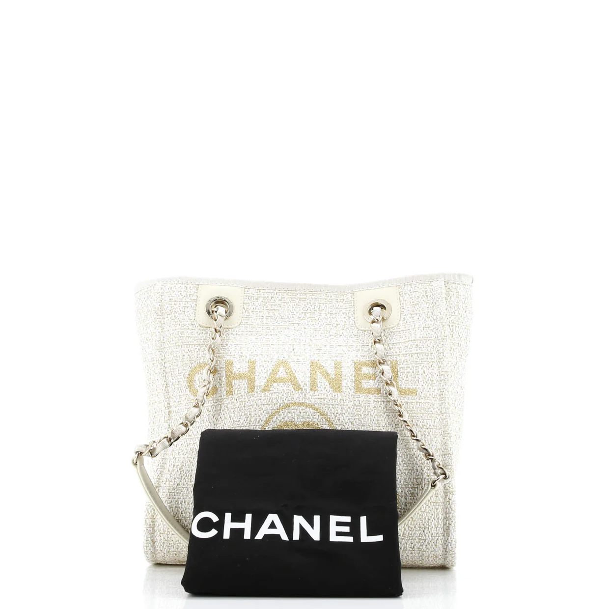 North South Deauville Tote Raffia with Glitter Detail Small - Deep Luxury