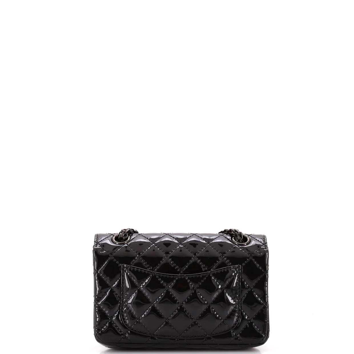 So Black Reissue 2.55 Flap Bag Quilted Patent Mini - Deep Luxury