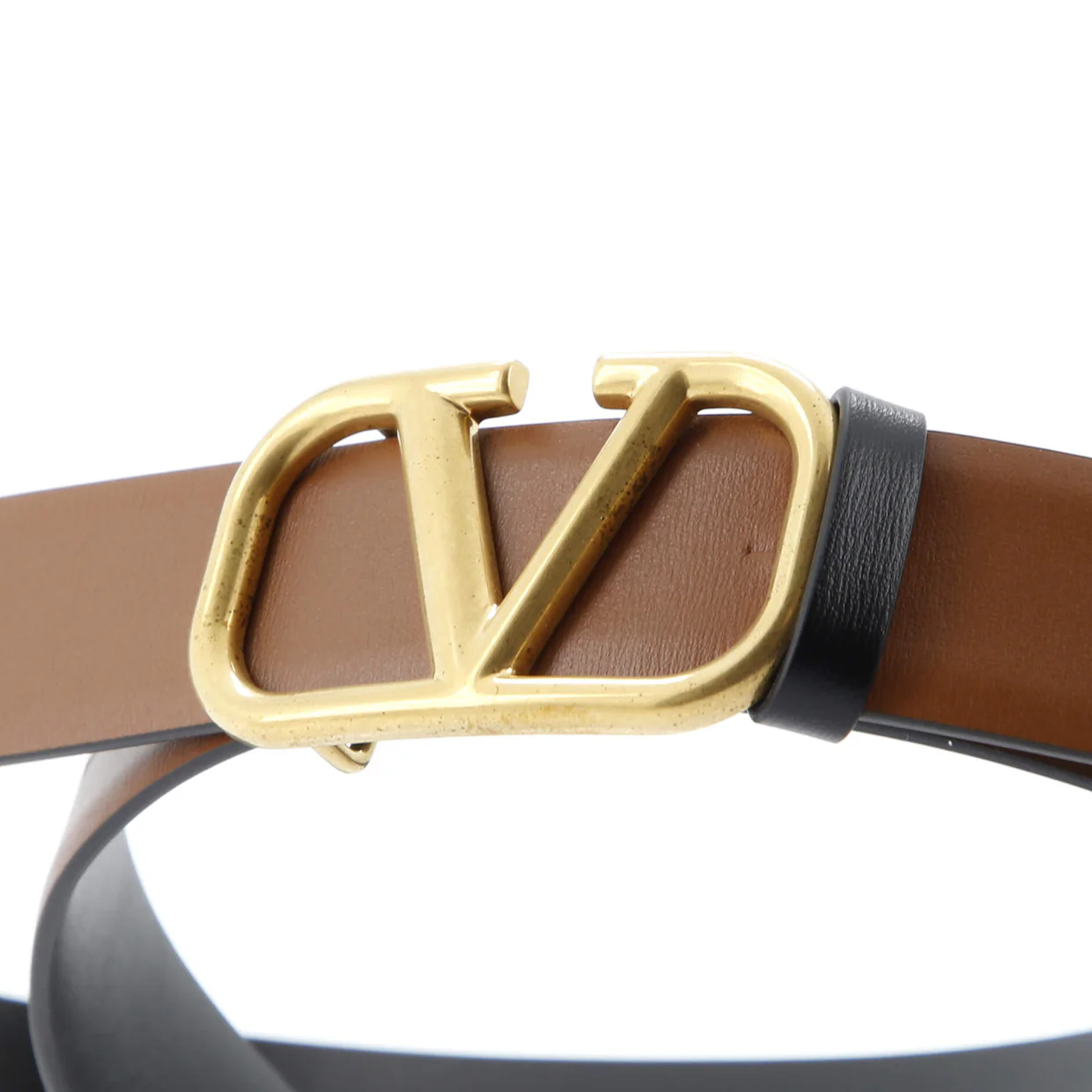 VLogo Reversible Belt Leather Wide - Deep Luxury