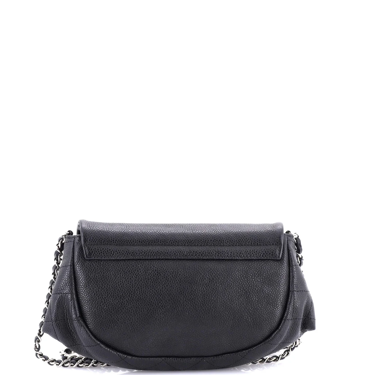 Half Moon Wallet on Chain Caviar - Deep Luxury