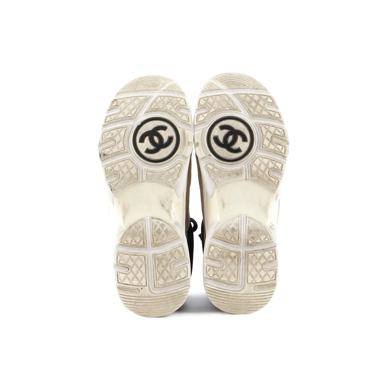 Women's CC High-Top Sneakers Suede and Leather - Deep Luxury