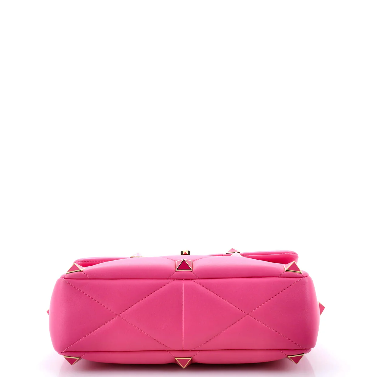 Roman Stud Flap Bag Quilted Leather Medium - Deep Luxury