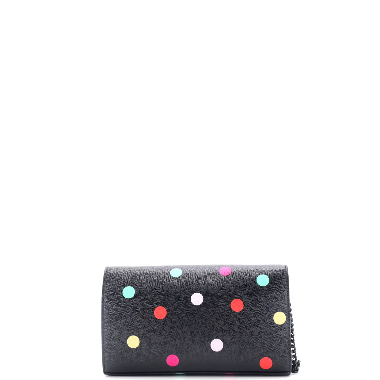 Classic Monogram Wallet on Chain Printed Leather - Deep Luxury