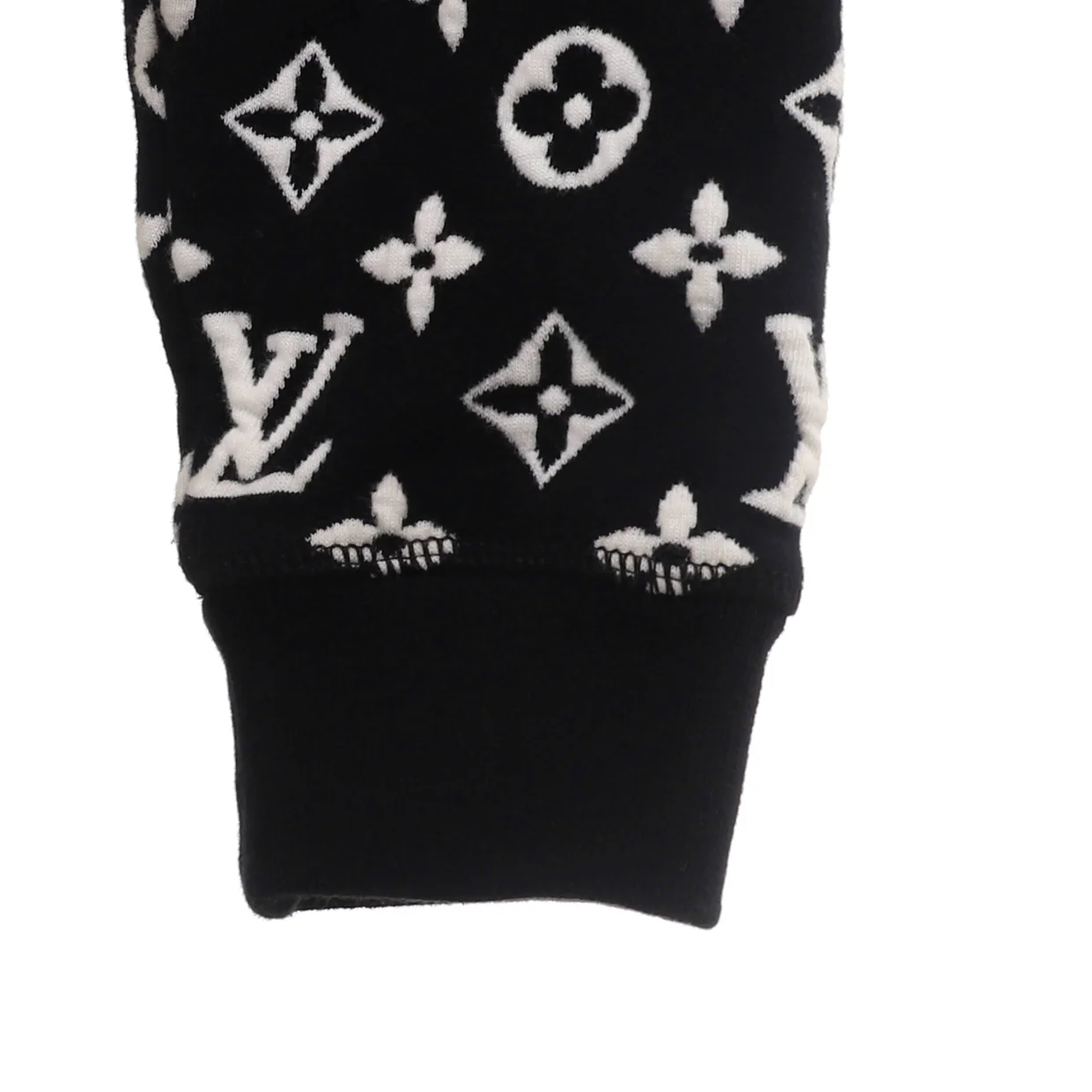 Men's Full Monogram Jacquard Crewneck Sweater Cotton Blend - Deep Luxury