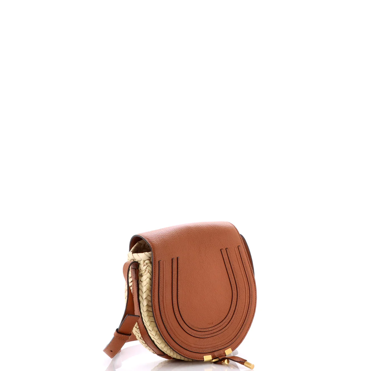 Marcie Basket Crossbody Bag Raffia and Leather Small - Deep Luxury