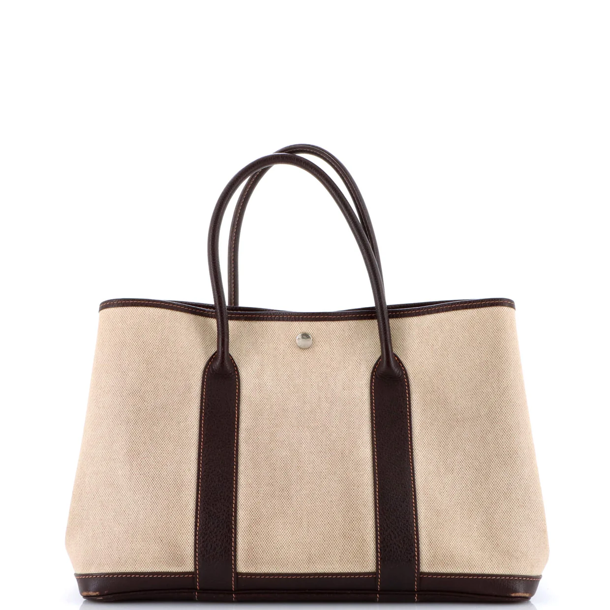 Garden Party Tote Toile and Leather 36 - Deep Luxury