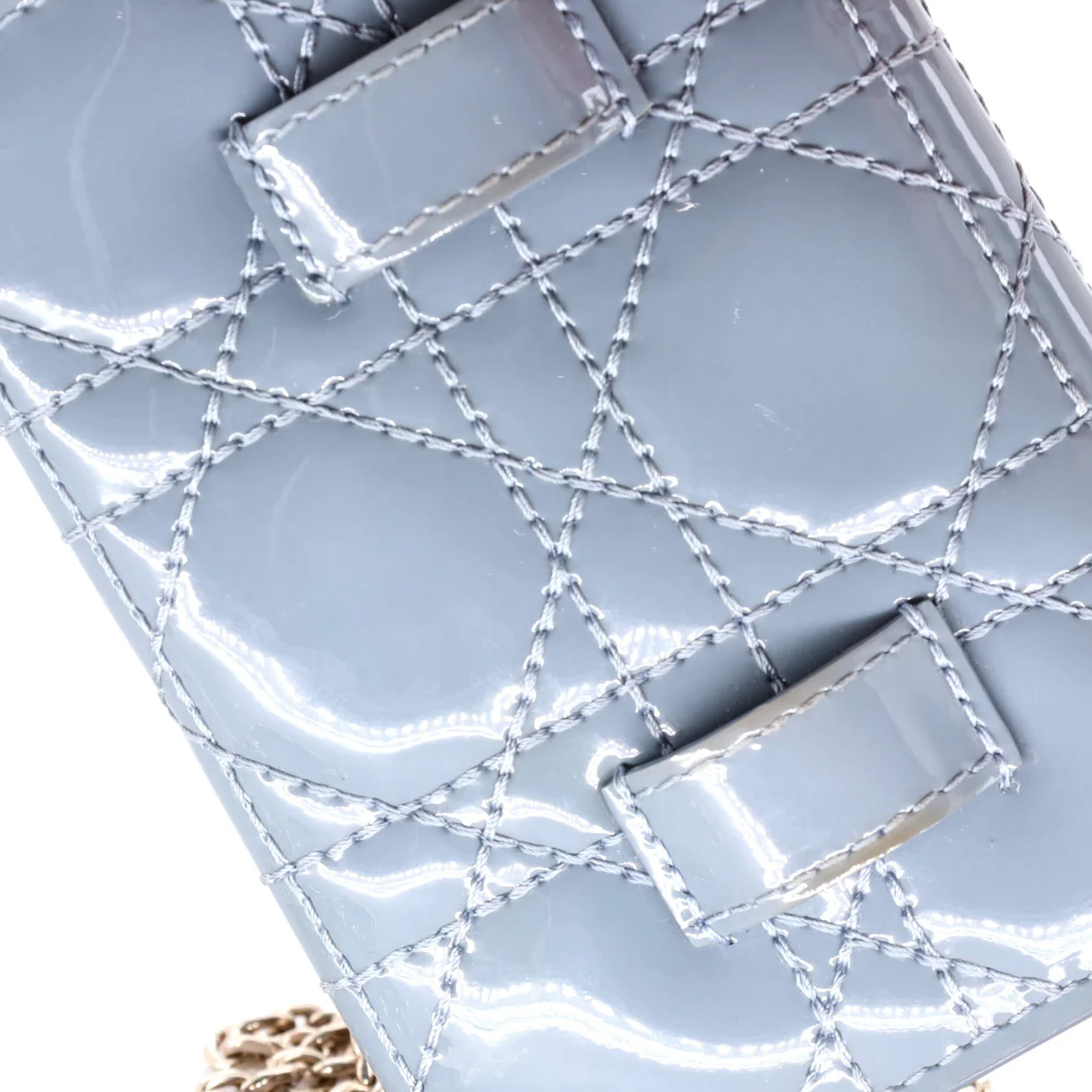 Lady Dior Nano Belt Pouch Cannage Quilt Patent - Deep Luxury