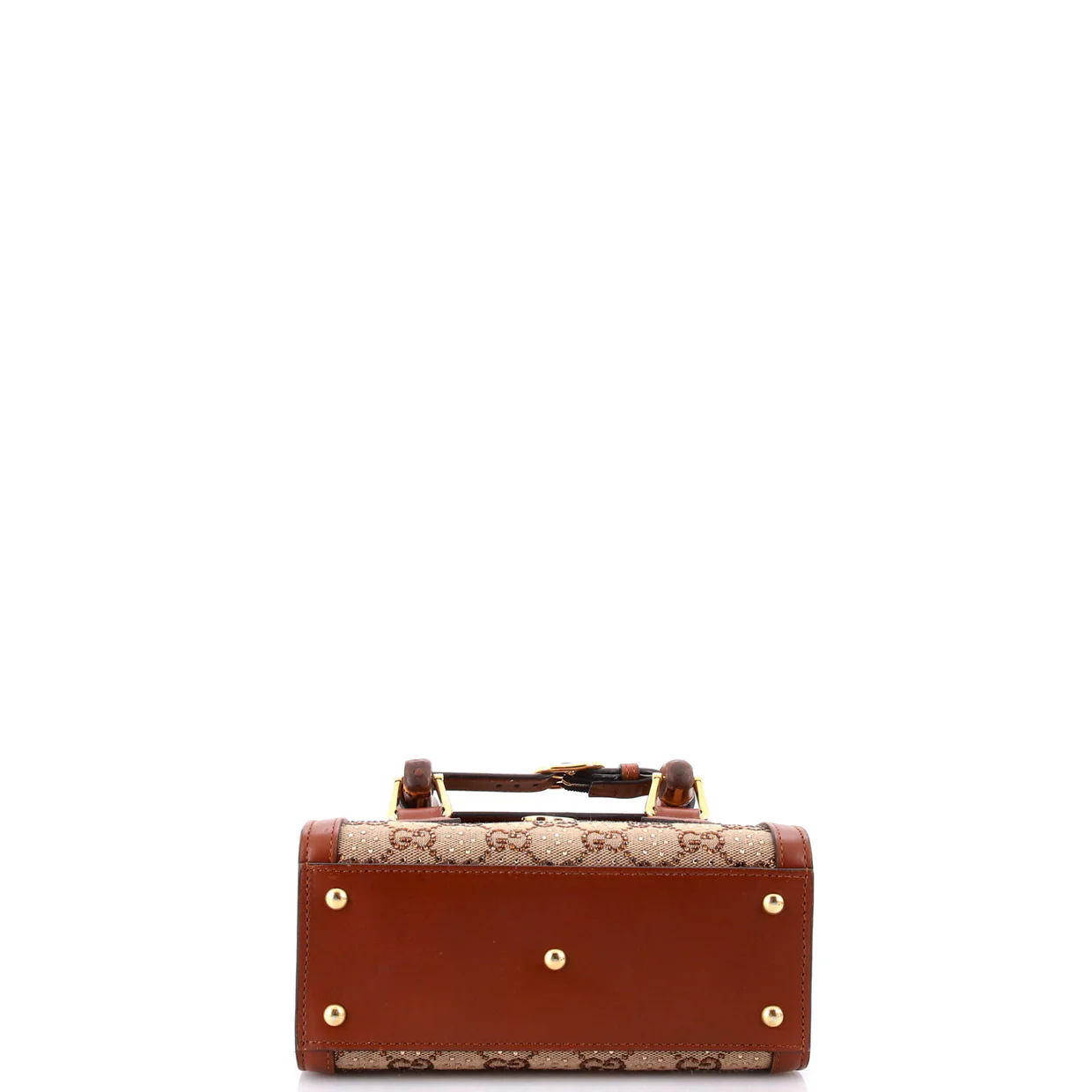 Diana NM Bamboo Handle Tote Crystal Embellished GG Canvas Mini - Deep Luxury