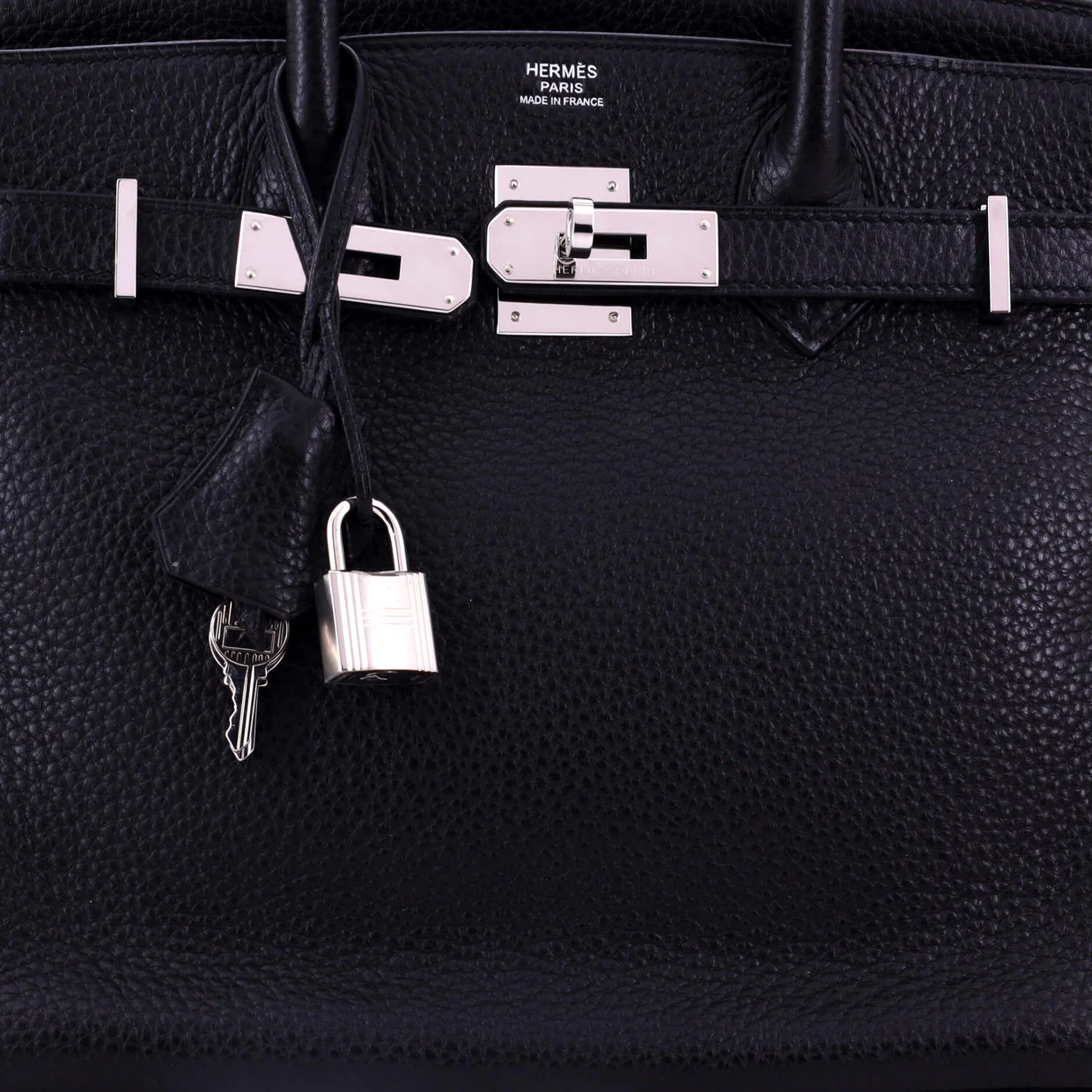 Birkin Handbag Noir Togo with Palladium Hardware 30 - Deep Luxury