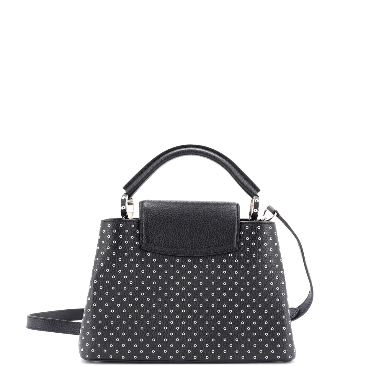 Capucines Bag Grommet Embellished Leather BB - Deep Luxury