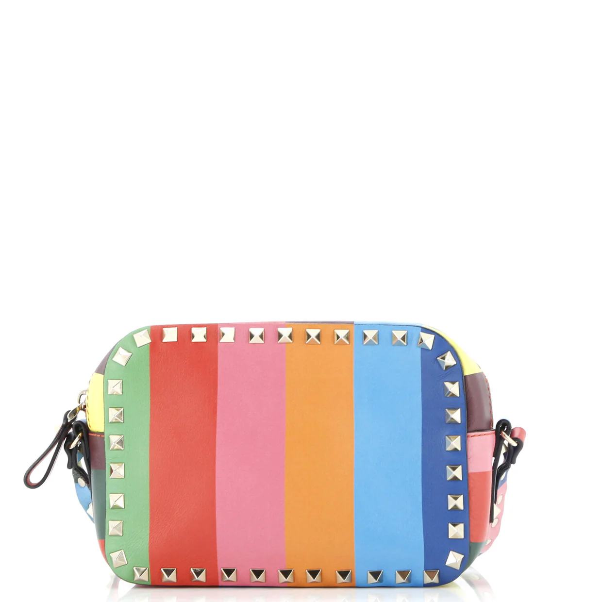Rockstud 1973 Camera Crossbody Bag Striped Leather - Deep Luxury