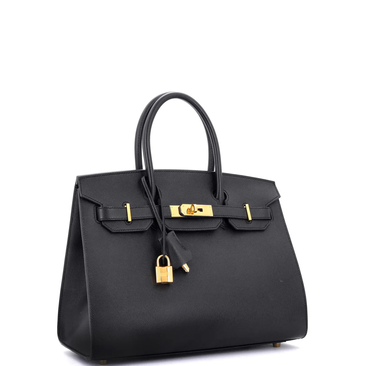 Birkin Sellier Bag Noir Madame with Gold Hardware 30 - Deep Luxury