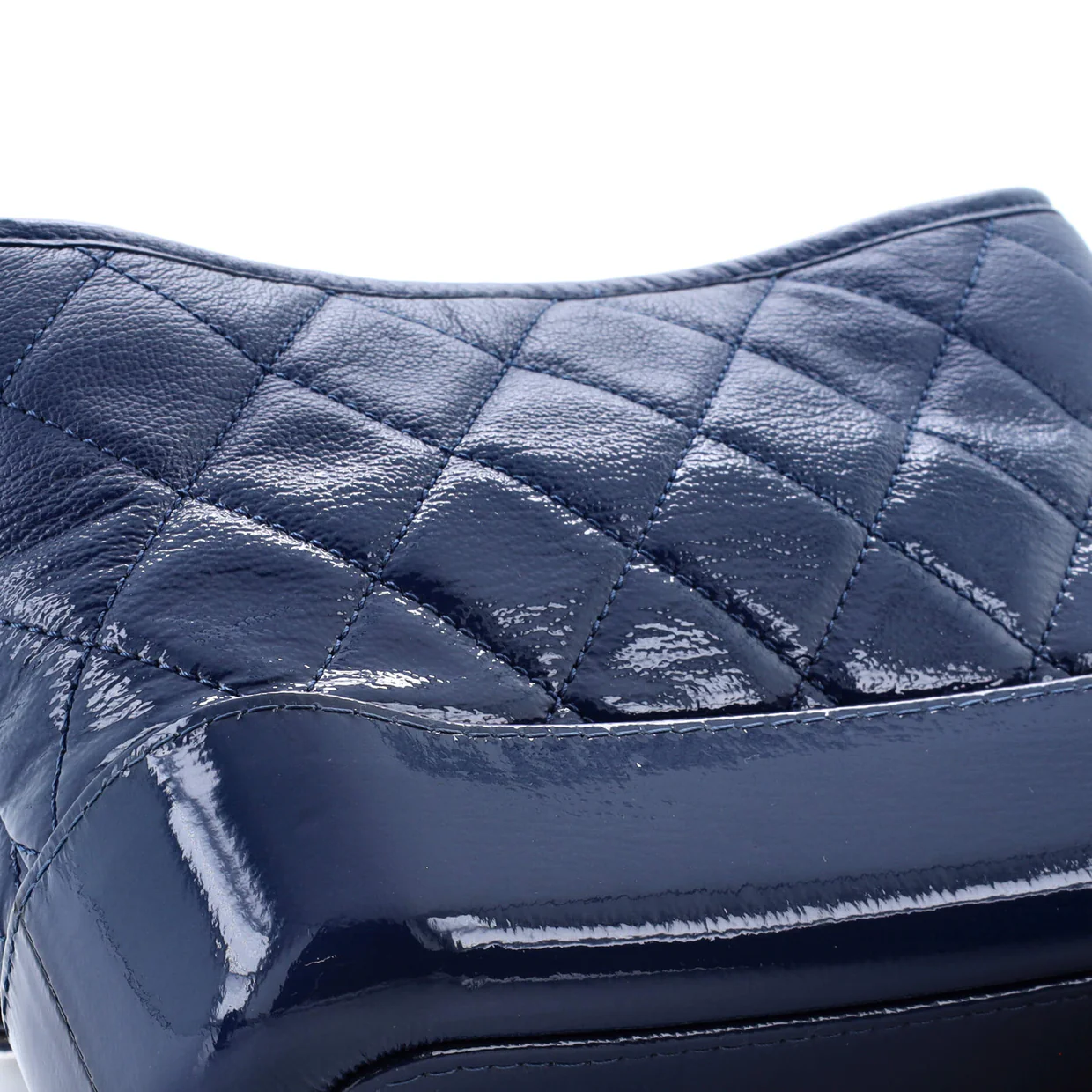 Gabrielle Hobo Quilted Goatskin and Patent Small - Deep Luxury