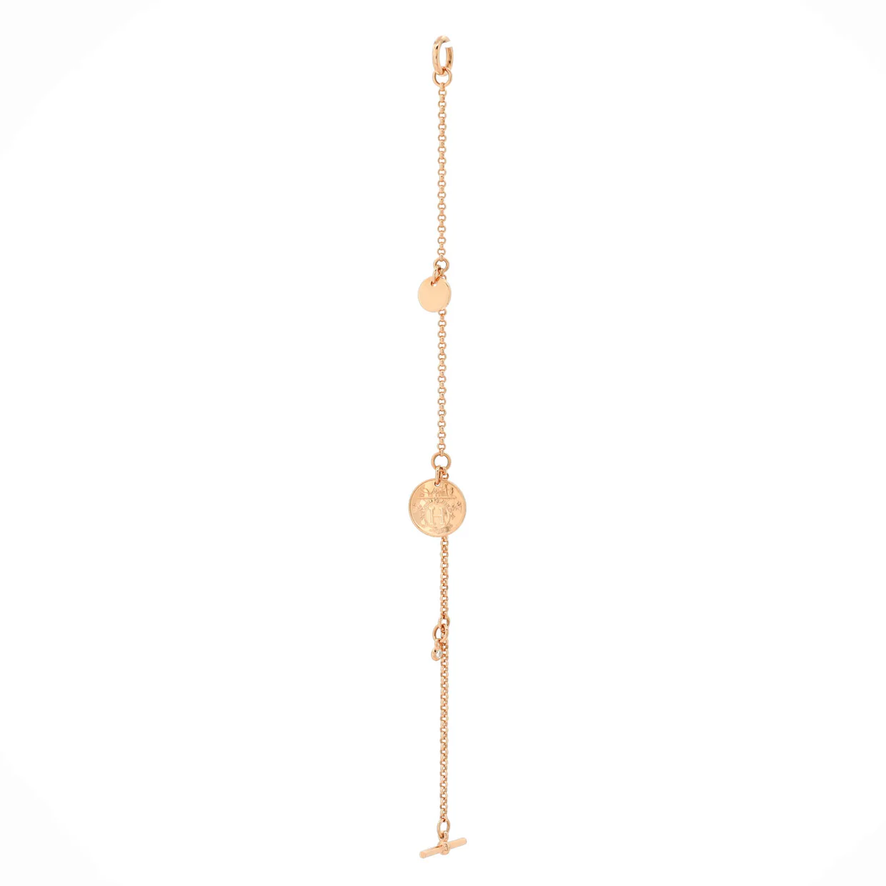 Ex-Libris Bracelet 18K Rose Gold with Diamond Small - Deep Luxury
