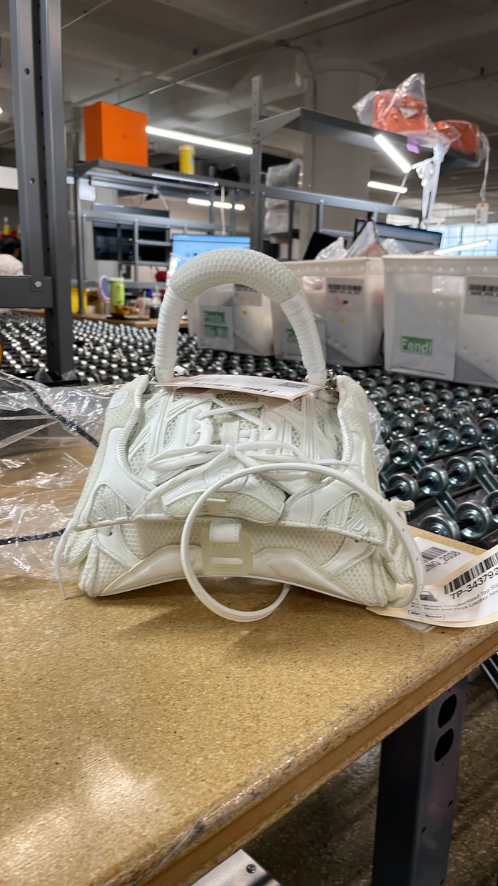 SneakerHead Top Handle Bag Mesh and Faux Leather Small - Deep Luxury