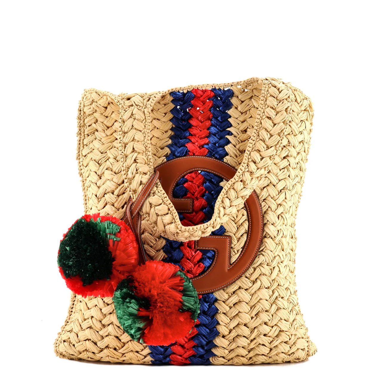 Blondie NM Open Tote Raffia Small - Deep Luxury