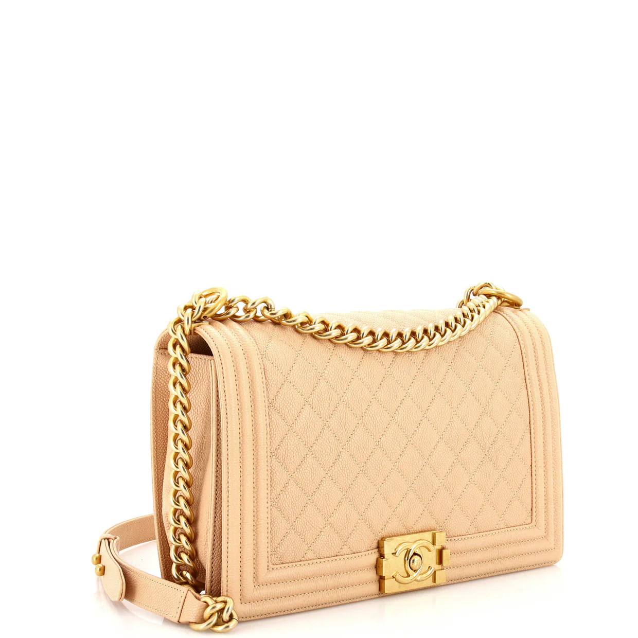 Boy Flap Bag Quilted Caviar New Medium - Deep Luxury