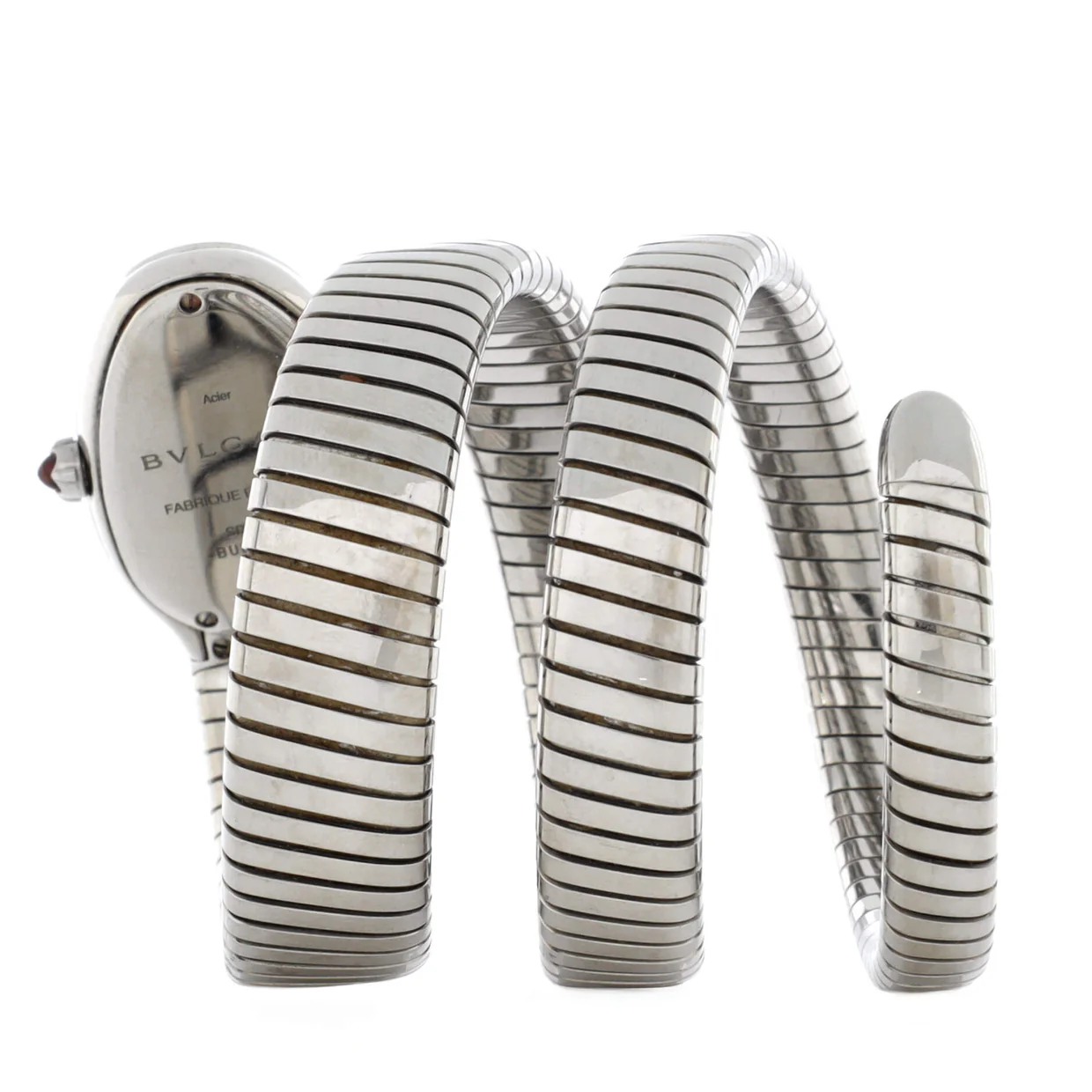 Serpenti Tubogas Double Spiral Quartz Watch Stainless Steel 23 - Deep Luxury